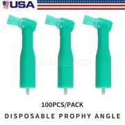 Dental Disposable Prophy Angles Soft Green Short Cup 105° Latex Free 100 pcs