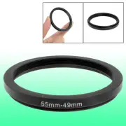 Camera Parts 55mm-49mm Lens Filter Ring Adapter Black