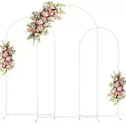 Wedding Arch Backdrop Stand Set of 3 White Metal Arched Backdrop Stand 7.2FT ...