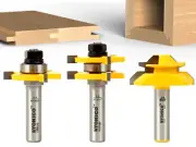 3/4" Stock 3 Bit Joinery Router Bit Set - 1/2" Shank - Yonico 15321