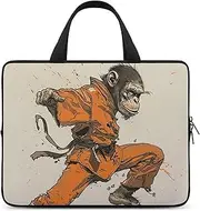 Laptop Case Sleeve Shockproof Computer Carrying Bag Orange Shirt Monkey Laptop Bag Tote Lightweight Notebook Case Cover Traveling Briefcase Handle Bags for Travel Business 17inch