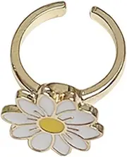 ERINGOGO Cute Fidget Ring for Boys and Girls Rotating Flower Ring Anxiety Relief Jewelry Adjustable Size for Play