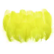 Colorful Feathers 3-5inch, 300pcs Goose Feathers Bulk, Fluorescent Yellow