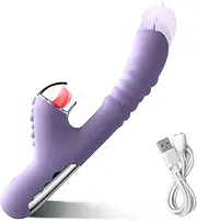 Vibrator 4 in1 Thrusting Dildo Vibrator G Spot Vibrator Rabbit Vibrator Tongue Licking Clitoral Vibrator Adult Sex Toys