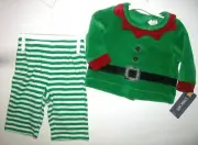 NWT NEW Christmas Elf Set Suit NB Boy Cherokee