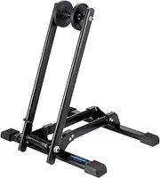 Foldable Bike Stand, Floor Bike Parking Stand, Folding Indoor Parking Wheel Holder, Portable Bicycle Storage Rack for Mountain, Road Bike, Indoor, Outdoor, Garage Storage ((Dual Arm)