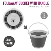 10L Foldable Bucket with Handle Collapsible Fishing Cleaning Wash Tub Portable