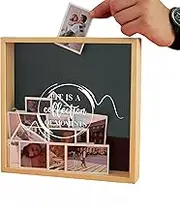 12x12 Ticket Shadow Box 'Life is a Collection of Moments' Decorative Memento Frame with Loading Slot - for Sports, Concert, Movie Stub, Travel Keepsake