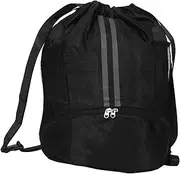 AKOOSY Multi-functional Sports Backpack with Wet and Dry Separation Shoe Compartment and Drawstring Closure for Basketball Soccer Gym Travel and Outdoor Activities Design