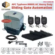 APC 800KG Automatic Sliding Gate Opener Kit With Remote Controls & 4m Gear Track