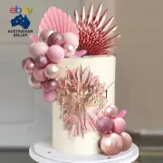 38 PCS Balls Cake Toppers Palm Leaves Cake Decorations for Birthday Wedding Baby