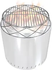 Fire Pit Accessory Kit for 19.5 Inch Solo Stove Bonfire, Stainless Steel Fire Pit Stand & Grill Cooking Grate for Bonfire Fireplace Tools