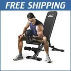 Adjustable Weight Bench - 800lbs Capacity, Fast Folding & Space-Saving Design