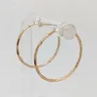 Brand New Solid 9ct Rose Gold Hinged 20mm Facet Sleeper Earring (9k 375 9kt)