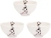 J-Kitchens Workshop Sho~ Set of 3 Cat Paw Rice Bowl, Mike, Hasami Yaki, Made in Japan