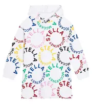 [Stella McCartney Kids] Stella McCartney Kids Logo cotton jersey sweatshirt dress Y 4 multicoloured