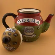 Ceramic Coffee Caffe Mocha Decorative Pot Coffee Pot Teapot