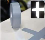 Silver Reflective Iron On Fabric Tape Craft Clothing Heat Transfer Safety