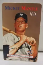 1997 Mickey Mantle Frontier Phone Card Cooperstown Hall Of Fame $60 *NEW*