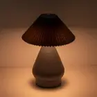 Nordic Pleated Wind Table Lamp USB Rechargeable Touch Control Fabric Desk Lamp