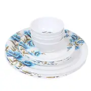 Melamine Round Blue flower Printed Full Plate, Small Size Plates & Bowl Set 12