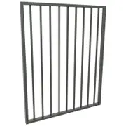 ProtectorAl 975 W x 1200mm H Woodland Grey Aluminium Square Picket Flat Top Pool Gate