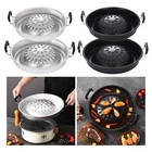 Camping Stovetop Grill Pan Outdoor Cooking Household Picnic BBQ Griddle Pans