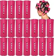 BAILYELA Jumbo Perm Rods 18 Pcs, Extra Large Size 3.25in/8.25cm Length, 1.38in/3.5cm Diameter, Red, Hair Rollers for Natural Hair, Home Hairdressing Tools