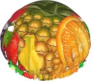 Fresh Fruits Pineapple Print Various Activities Shower Cap Reusable Soft And Lightweight Bath Hair Cap Long Hair