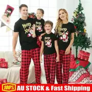 Family Matching Christmas Pyjamas Adult Kids Xmas Tree Nightwear Pajamas PJs Set