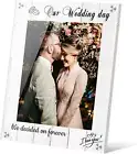 Our Wedding Days Picture Frame 4x6 Premium MDF Wood and Acrylic Photo Frame - Id