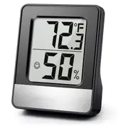 Mini Hygrometer Thermometer with Humidity Gauge Monitor - Black