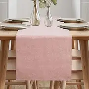 Waterproof Tablecloths, Outdoor Tablecloth, Waterproof, Christmas Tablecloth, Modern in Dark Grey, Grey Tablecloth for Outdoor, Balcony, Indoor, Party, Holiday Decoration (Pink, 40 x 240 cm)
