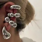4Pcs/set C Shape No Piercing Earring Geometric Jewelry Accessories Girl