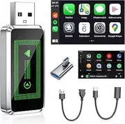 Arayuu Wireless CarPlay Adapter Compatible with iPhone & Android, Auto Adapter,2 in 1 CarPlay Box,Plug & Play,Convert Wired to Wireless,Mini USB Dongle for iPhone iOS 10+/ Cars 2017 +/ Android 10+