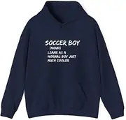 [X.Style] Soccer Boy Definition Sports ds042 Hoodie Navy 3XL