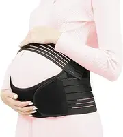 [DuBom] Pregnancy Belly Support Band, 3 in 1 Maternity Belly Band for Pregnant Women, Breathable & Adjustable Belly Band for Pregnant Women to Support Pelvic, Waist, Back, Abdomen Pain, Size M