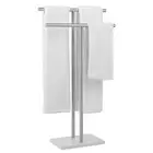 - Free Standing Towel Rack for Bathroom - Brushed Nickel Finish - Stand Alone...