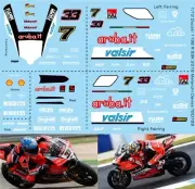 1/12 Decals for Ducati Panigale 1199 R SBK 2018 Chaz Melandri Decal TBD768