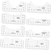 TOPPERFUN T-Shirt Measuring Tool Round Neck Guide Ruler 8pcs Set for T-Shirt Alignment