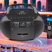 cd player boombox bluetooth , USB, AUX, cassette player, stereo speaker,