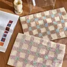 Absorbent Chessboard Floor Mat Super Soft Floor Rugs Floor Carpet Bedroom