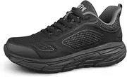 [LBTPK] Mens Running Sneakers Breathable Lightweight Walking Shoes Non Slip Knit Athletic Cushioning Sneaker Black/White