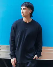 [Nike] Nike Men's Premium Essential Long Sleeve T-Shirt in Black Size Medium M Black