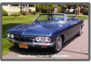 1969 Chevy Corvair Monza Convertible Refrigerator / Tool Box Magnet