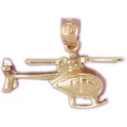 14K Gold Model MD Helicopter Charm