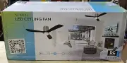 Sofucor 52" Flush Mount Indoor Outdoor Ceiling Fan with Remote Control LED Light