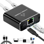 Gigabit Ethernet Splitter 1 to 2-1000Mbps High Speed RJ45 Port Multiplier with U