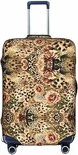 [FSCEV] Striped Leopard Trolley Suitcase Protective Cover Business Travel Luggage Protector Fashion 18-32 Inches, White, XL