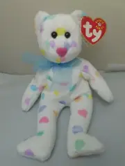 KISSME Teddy Bear Ty Beanie Baby Babies 2001 | Swing + Tush Tag DOB 2/07/2001